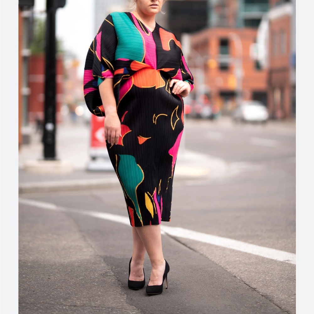 Kate Hewko Abstract Batwing Dress